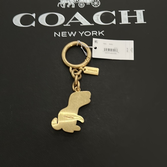 NWT Coach Rexy Bag Charm Keychain FOB Metal Key Loop Dinosaur Resin c8641 purse - Picture 6 of 7